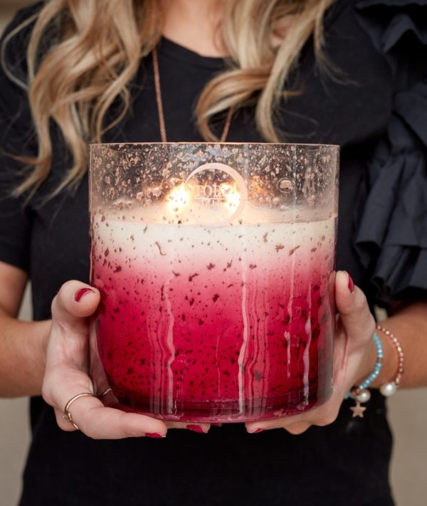 Pink Vetiver Blossom Large 4 Wick Luxury Candle - Image 3