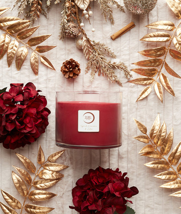 Spiced Cinnamon & Clove 4 Wick Christmas Candle - Image 2